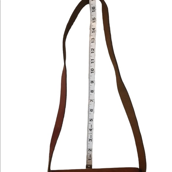 Vintage 70s Style Leather Tooled Painted Saddle Bag Florals Butterfly Shoulder - Picture 10 of 14